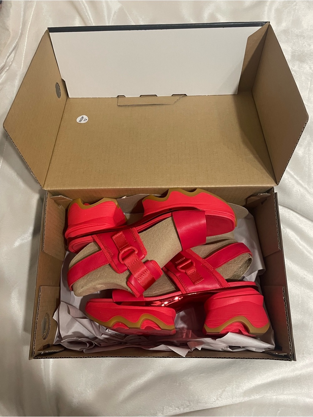 Sorel Red Platform Sandals - Picture 6 of 7